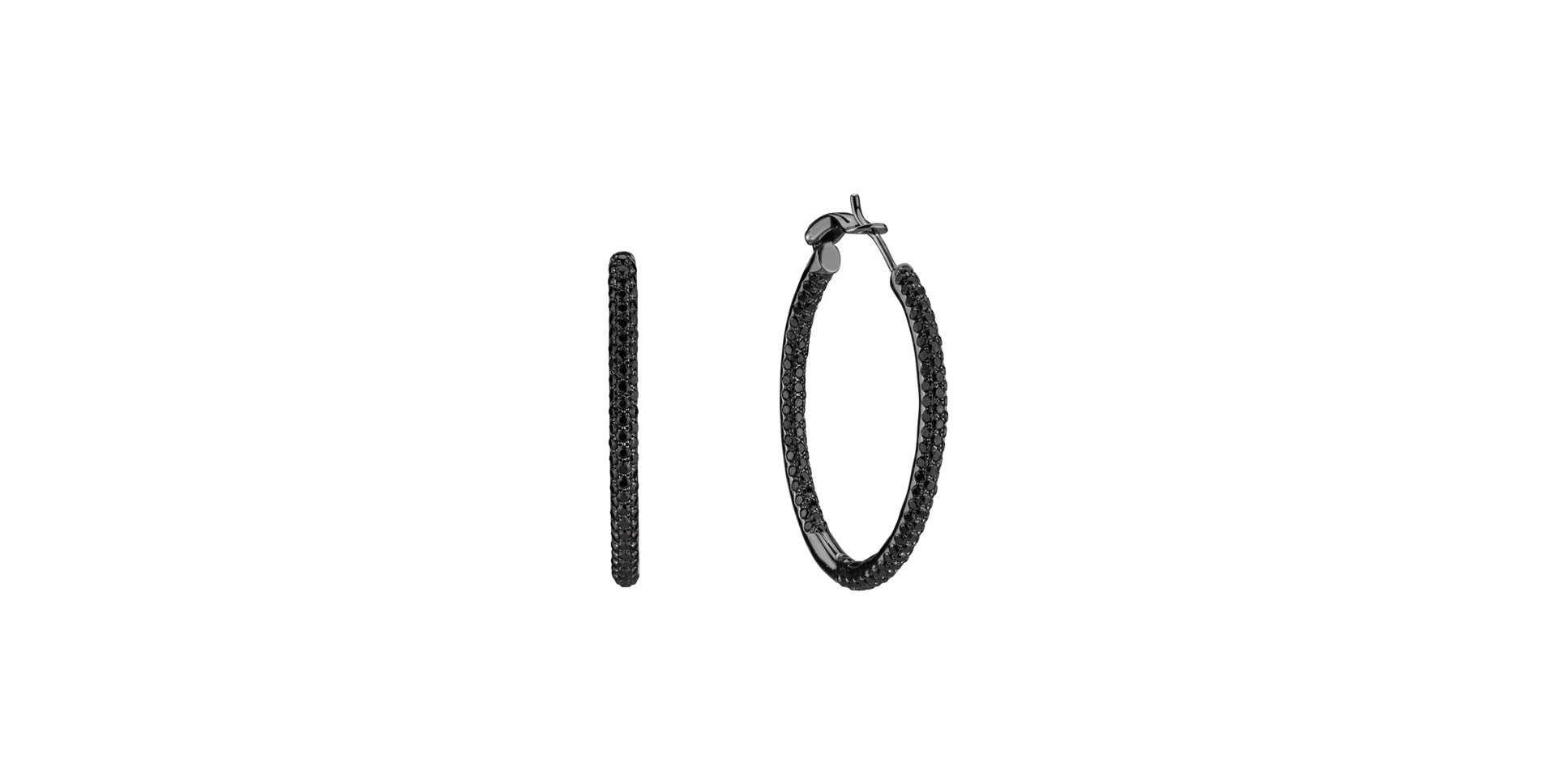 Earrings with black diamonds Moonlight Rain