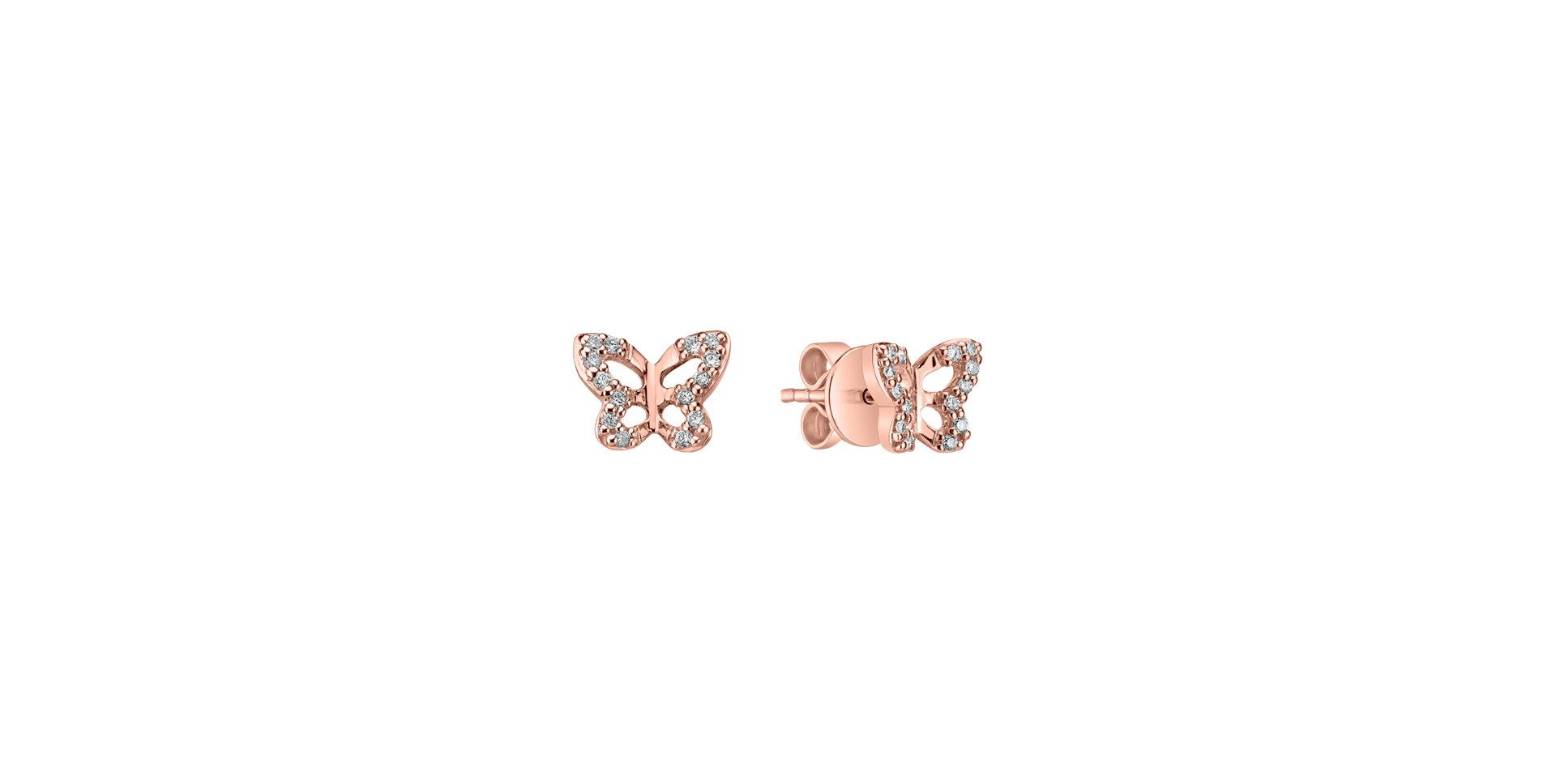 Diamond earrings Cute Butterfly