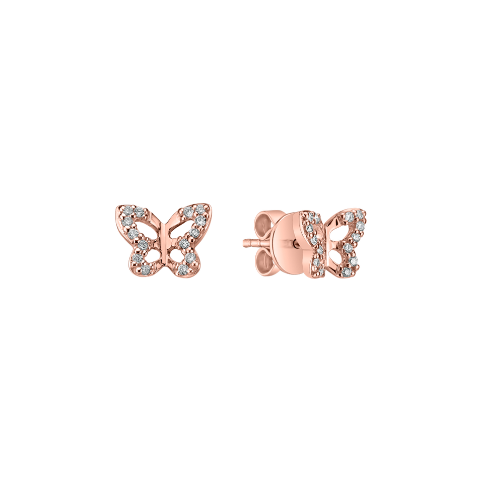 Diamond earrings Cute Butterfly