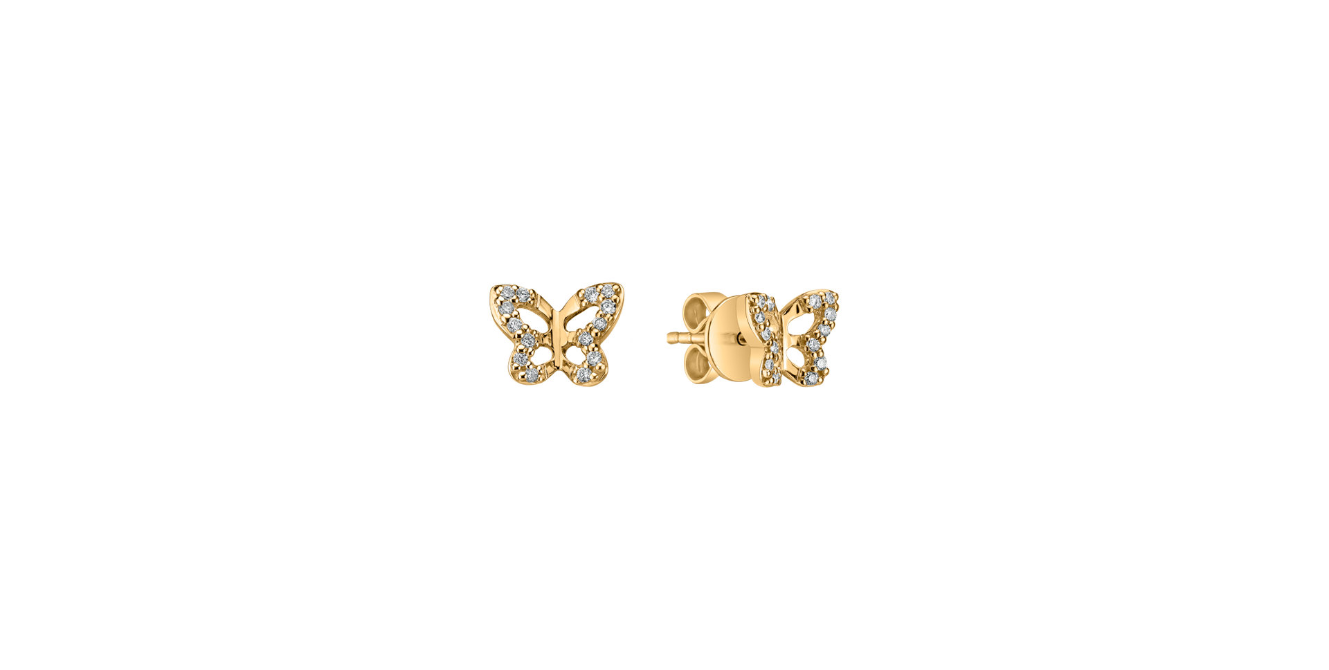 Diamond earrings Cute Butterfly