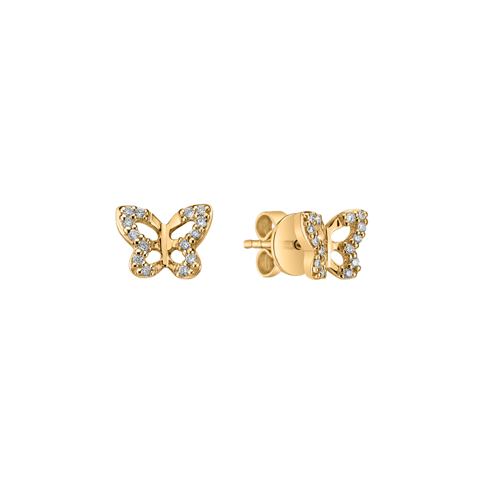Diamond earrings Cute Butterfly