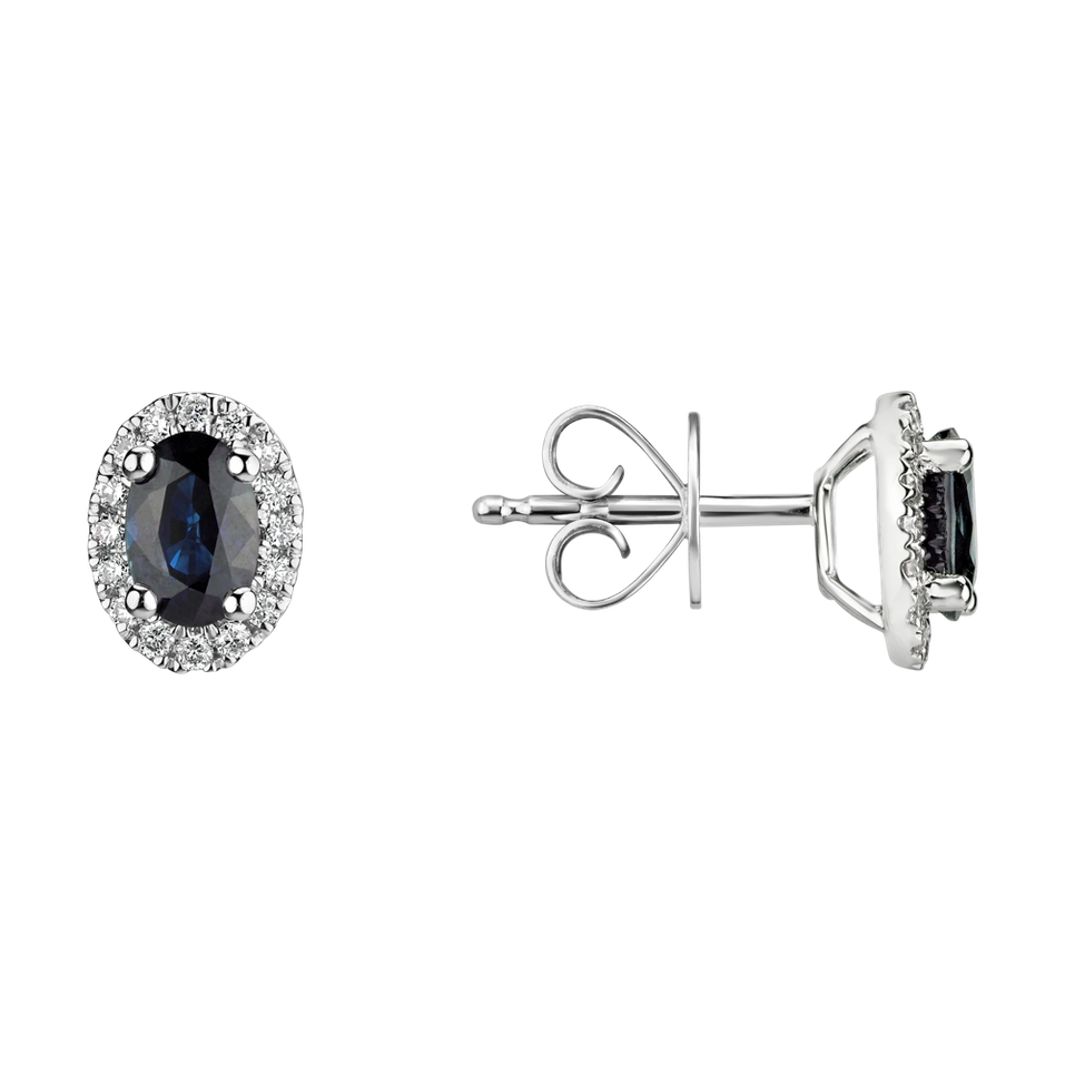 Diamond earrings with Sapphire Imperial Allegory