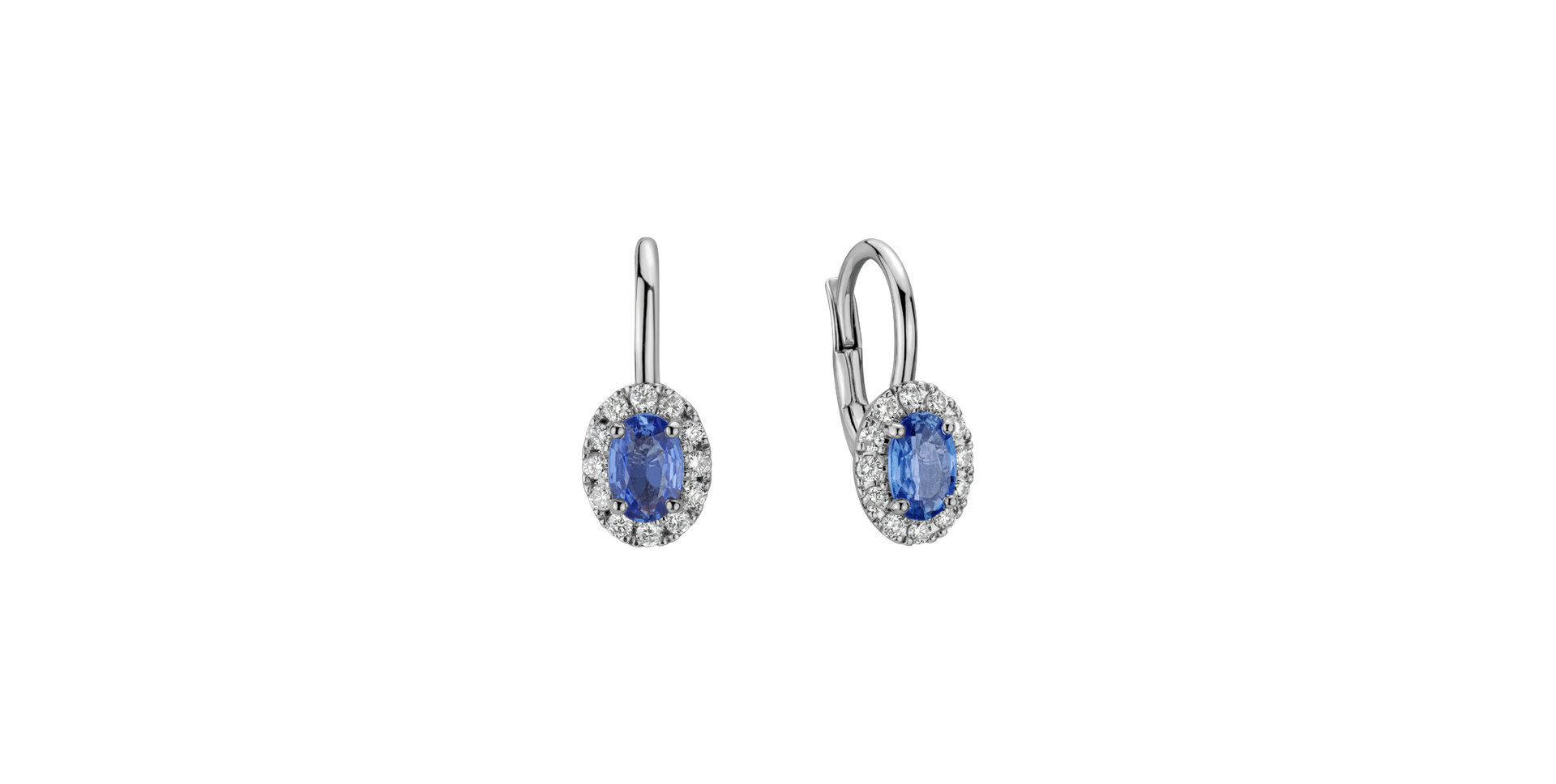 Diamond earrings with Sapphire Imperial Allegory