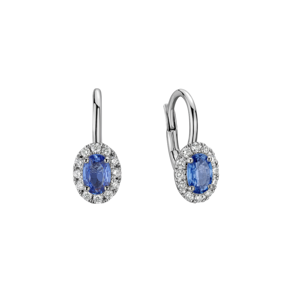 Diamond earrings with Sapphire Imperial Allegory