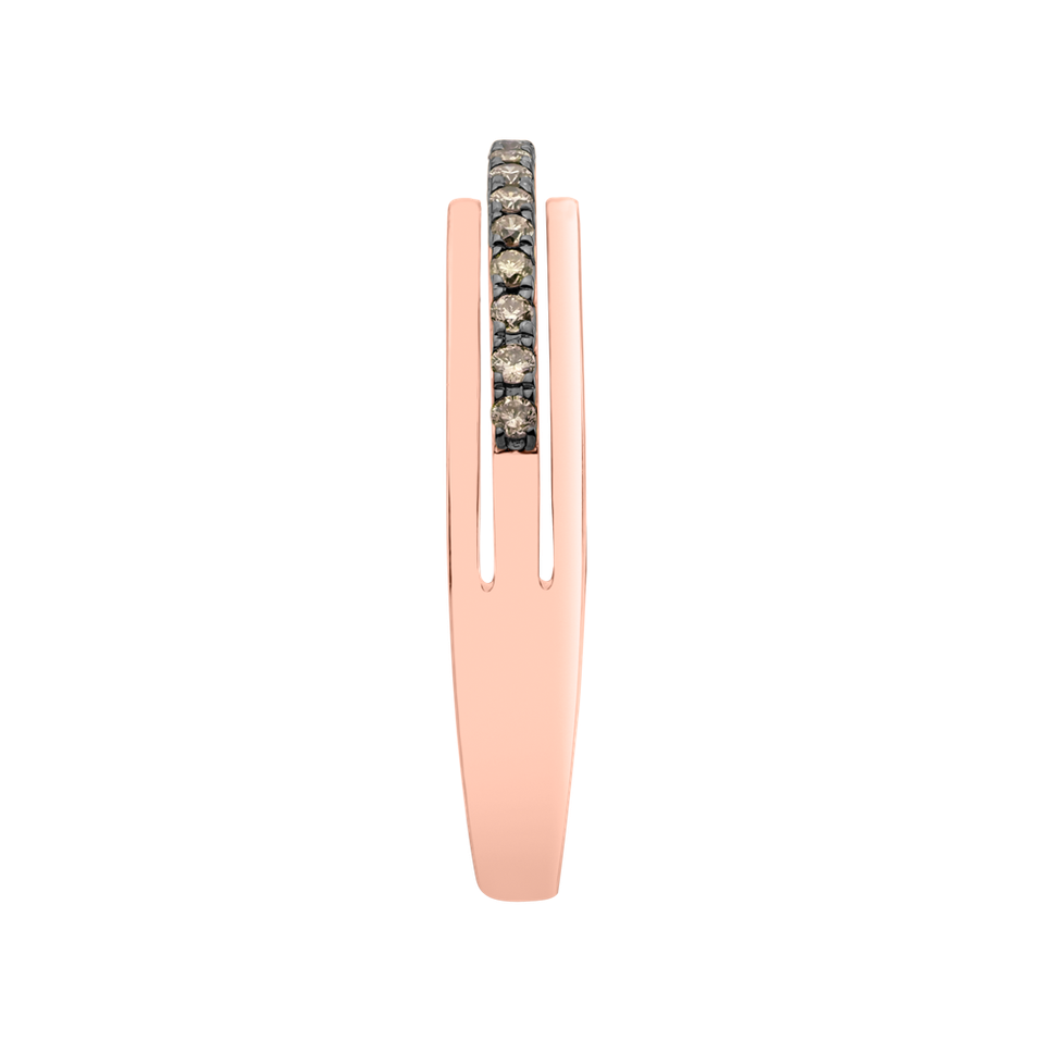 Ring with brown diamonds Breathtaking Line
