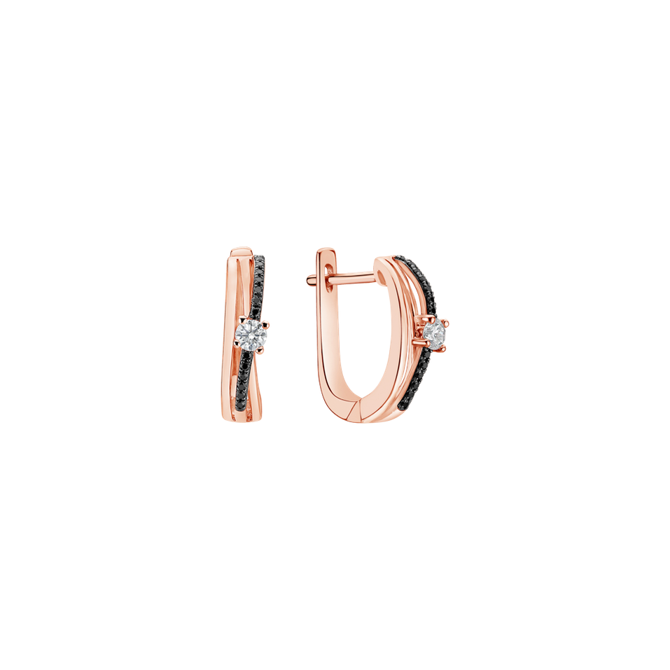 Earrings with black and brown diamonds Witching Opium