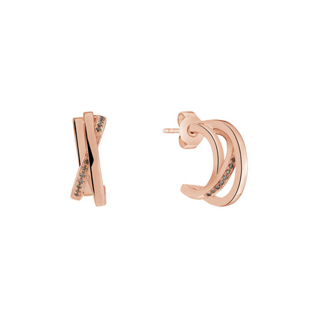 Earrings with brown diamonds Infinite Dream