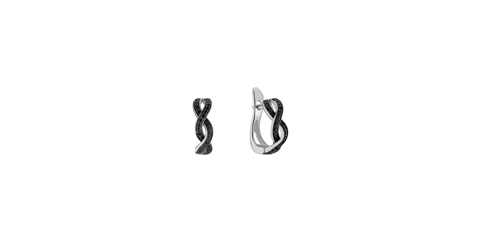 Earrings with black diamonds Dream Symphony