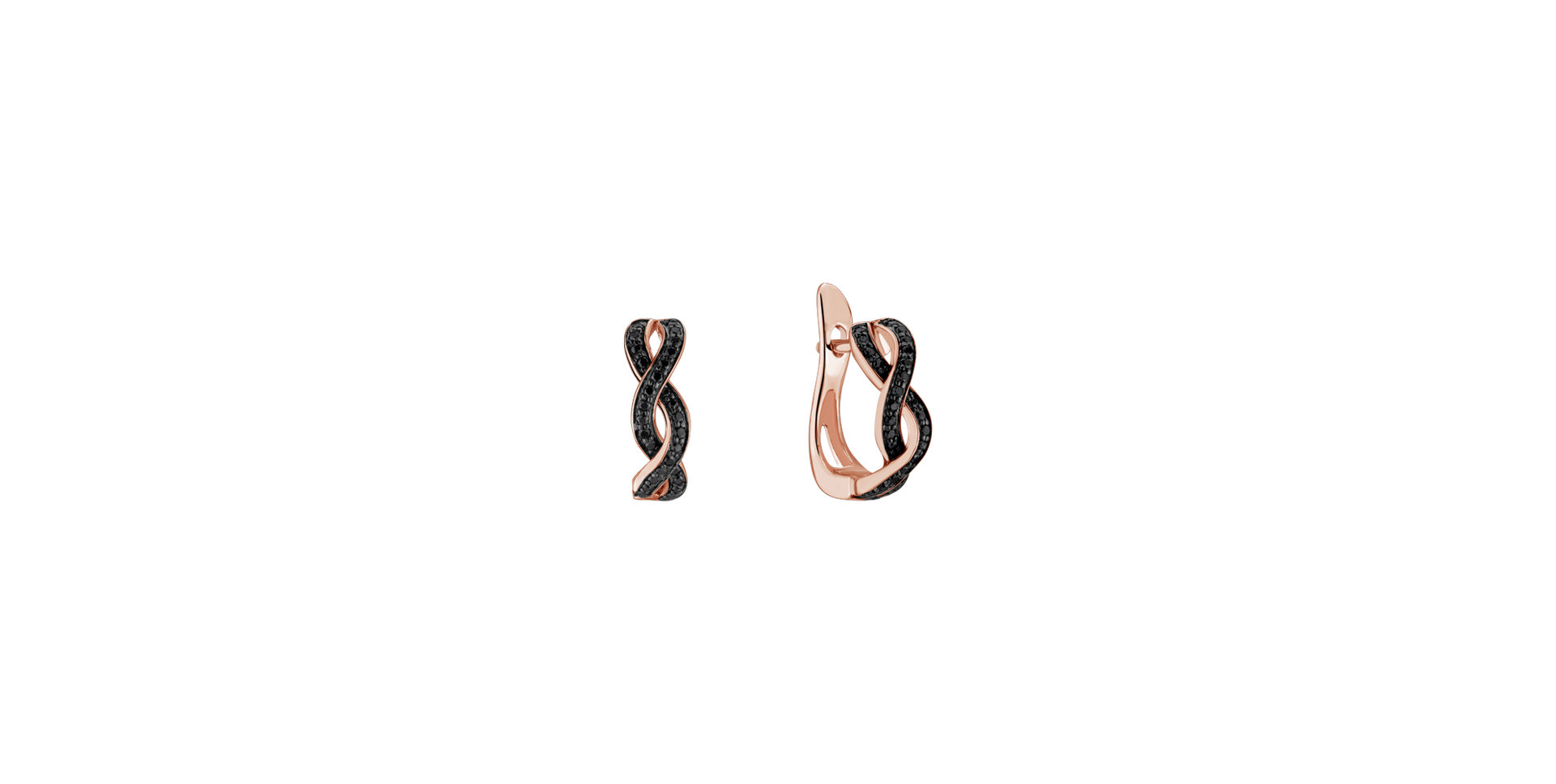 Earrings with black diamonds Dream Symphony