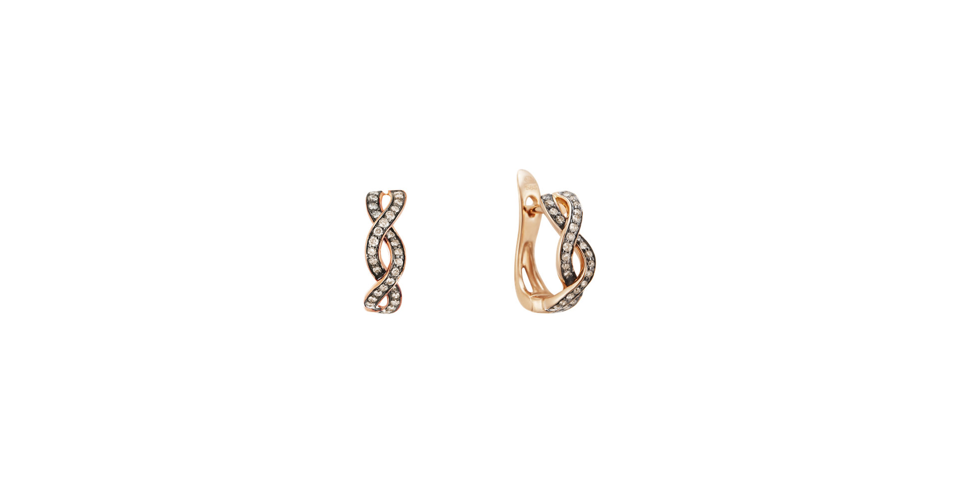 Earrings with brown diamonds Dream Symphony