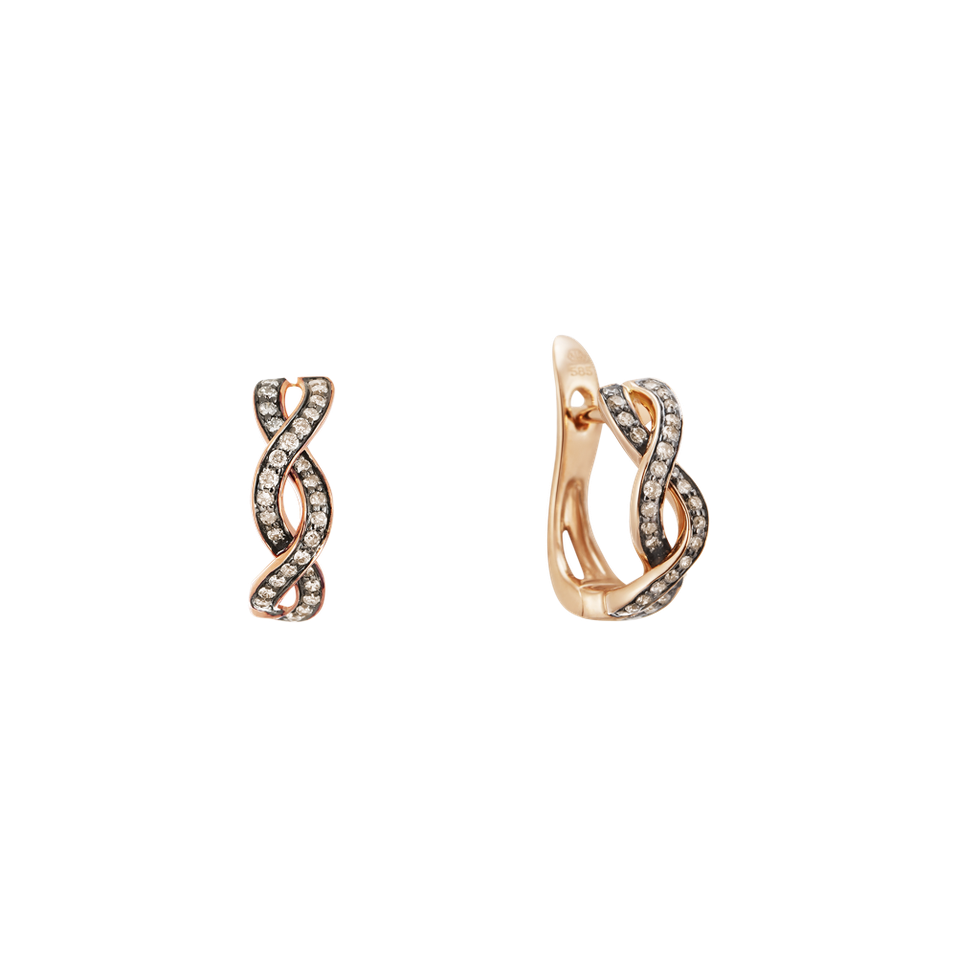 Earrings with brown diamonds Dream Symphony