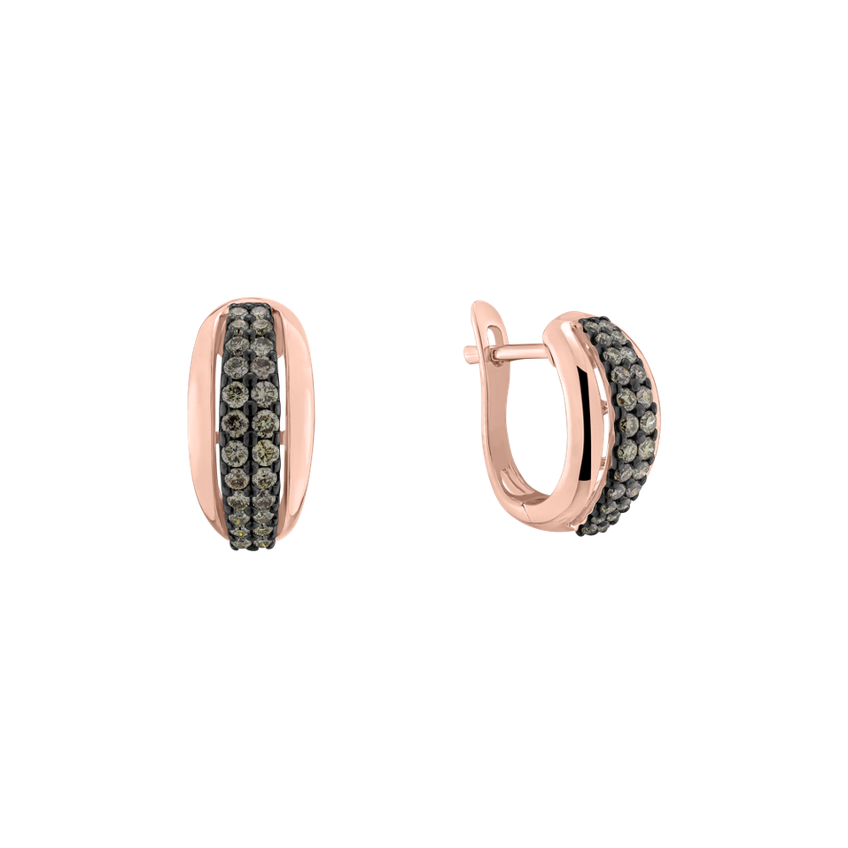 Earrings with black diamonds Sunshine Tears