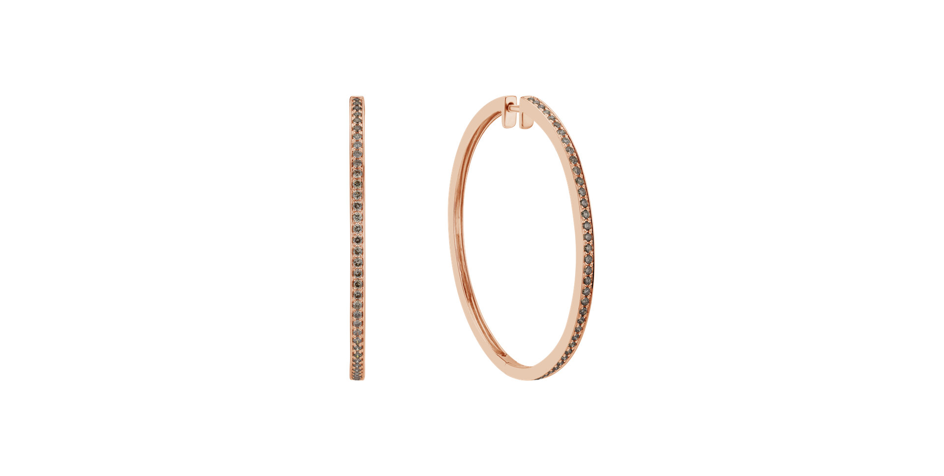 Earrings with brown diamonds Wonder Rain