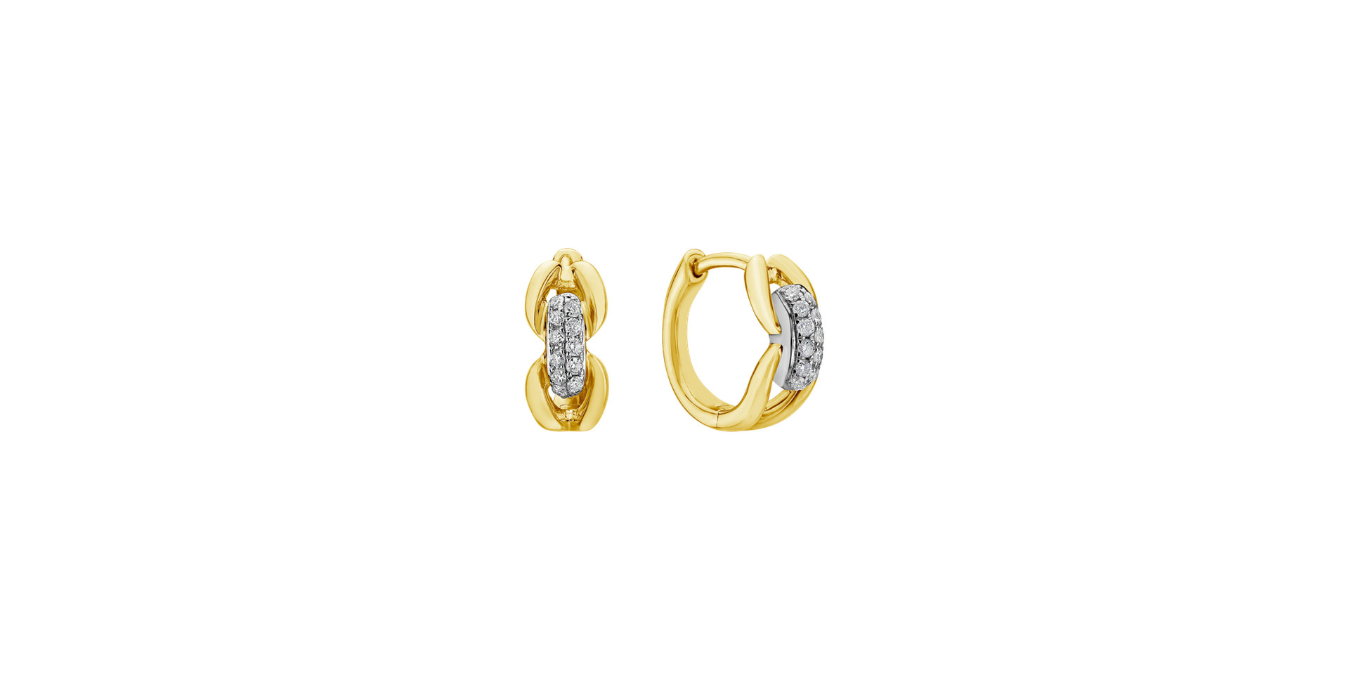 Diamond earrings Golden Lock
