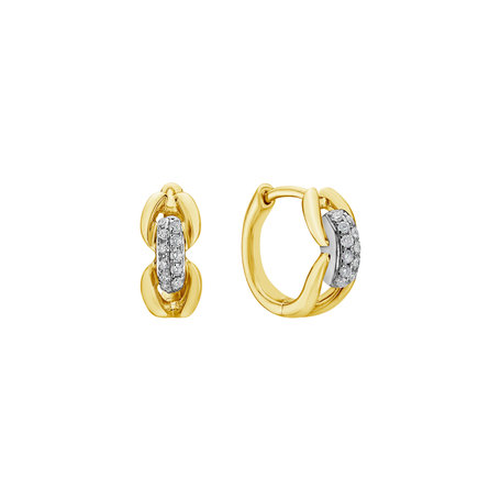 Diamond earrings Golden Lock