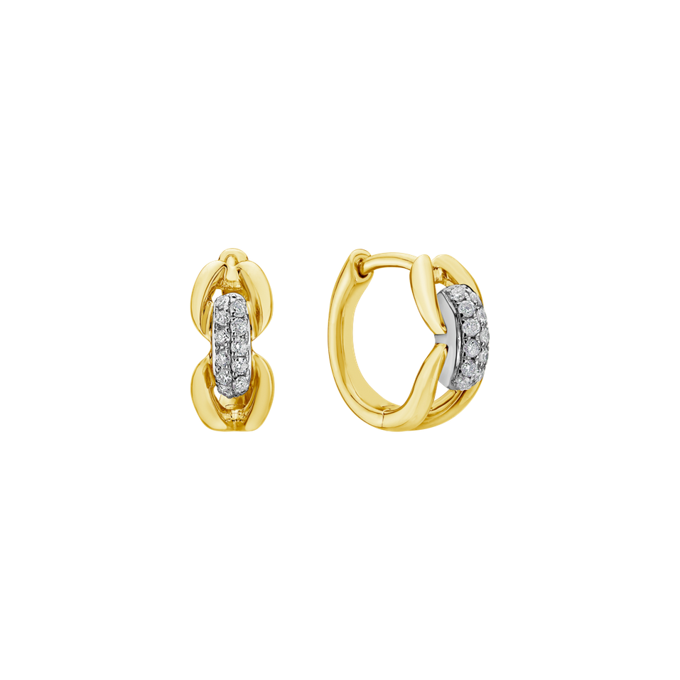 Diamond earrings Golden Lock