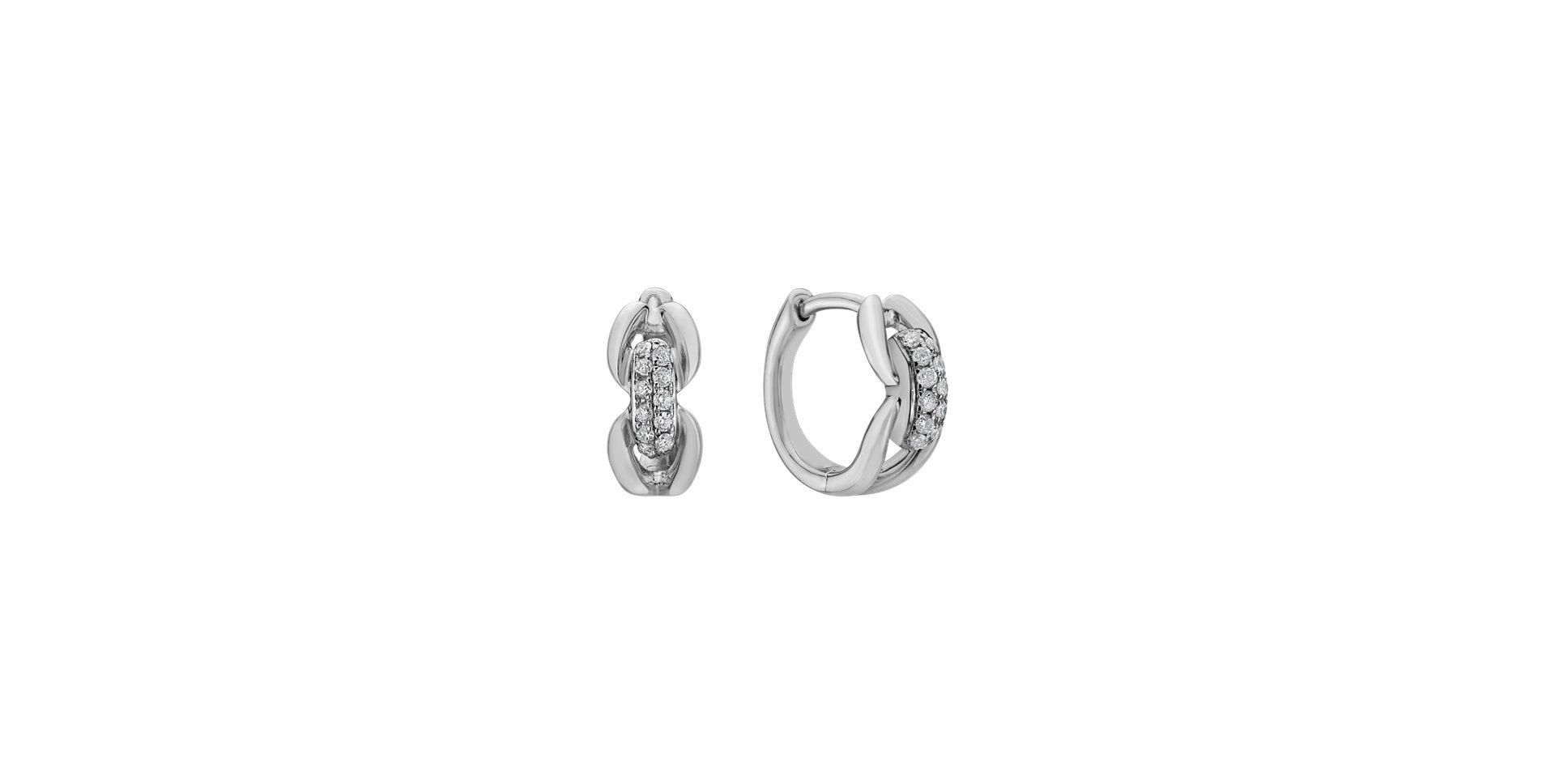Diamond earrings Golden Lock
