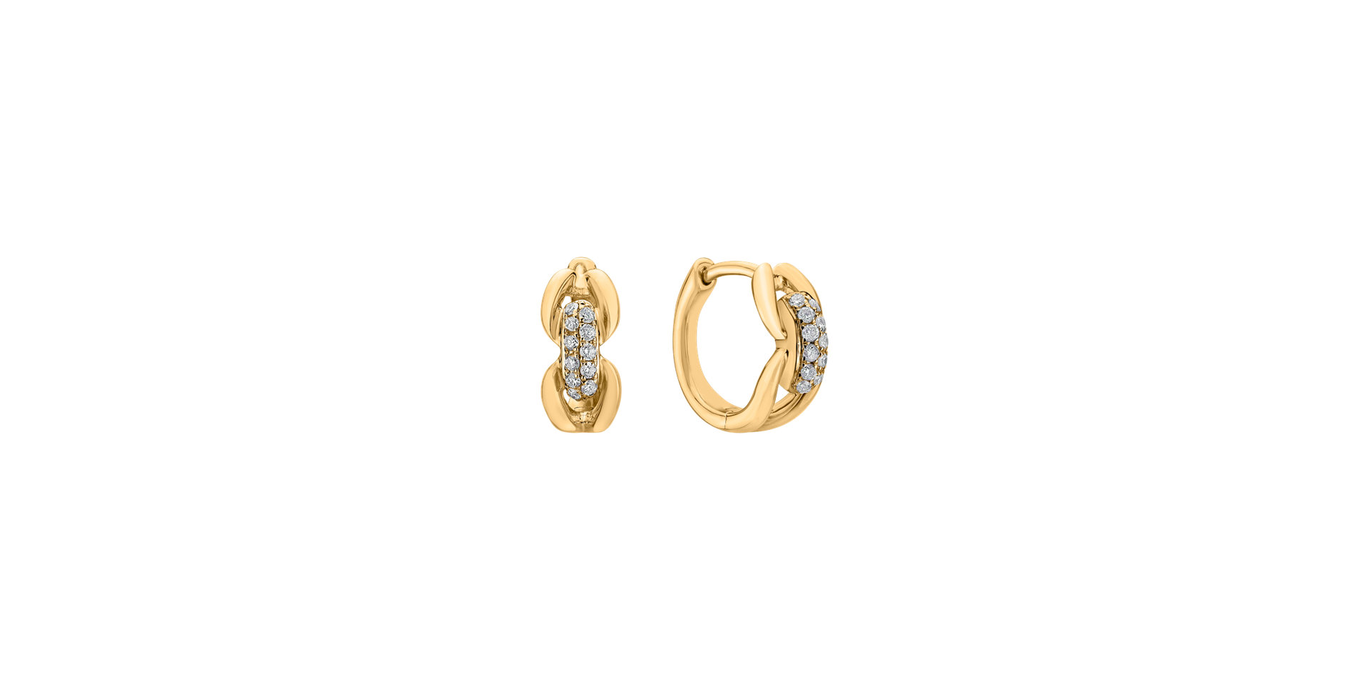 Diamond earrings Golden Lock