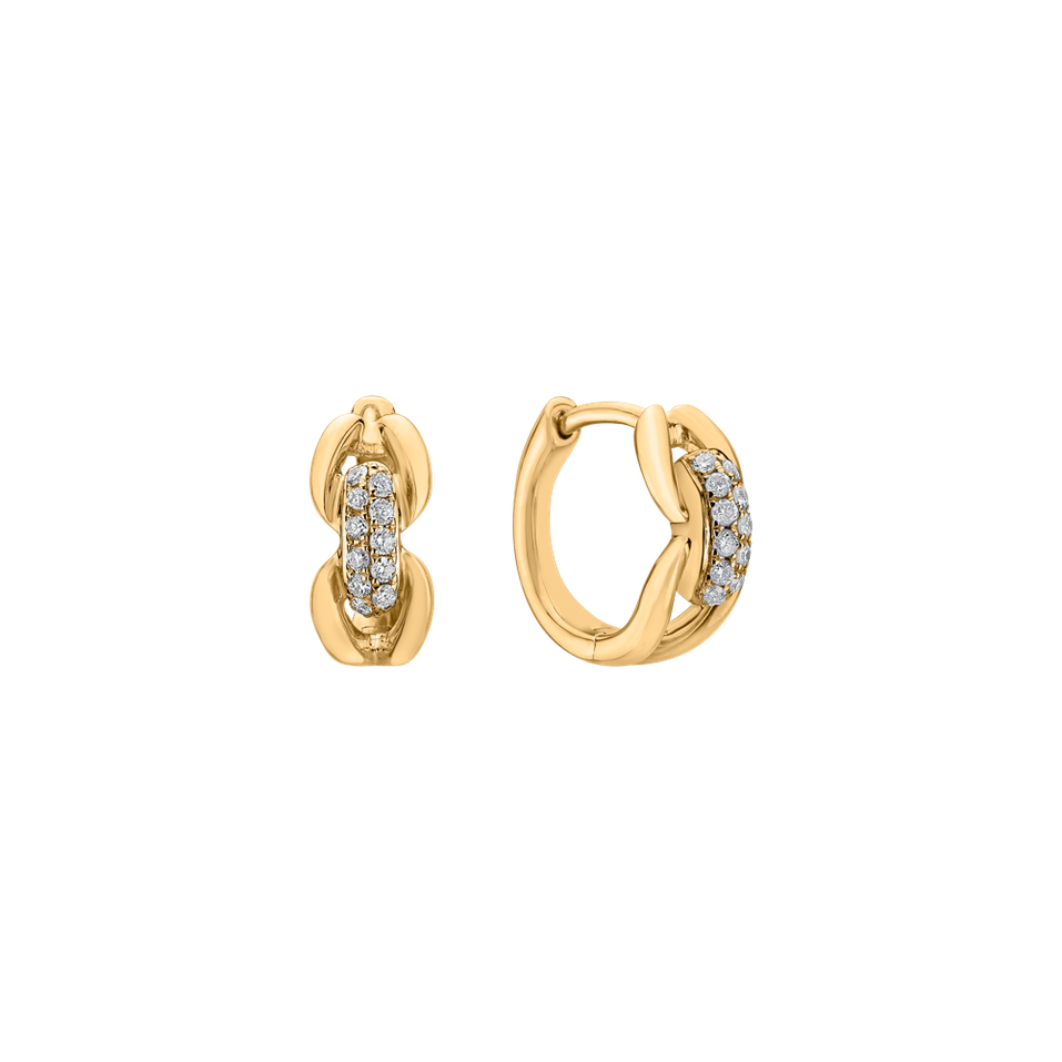 Diamond earrings Golden Lock
