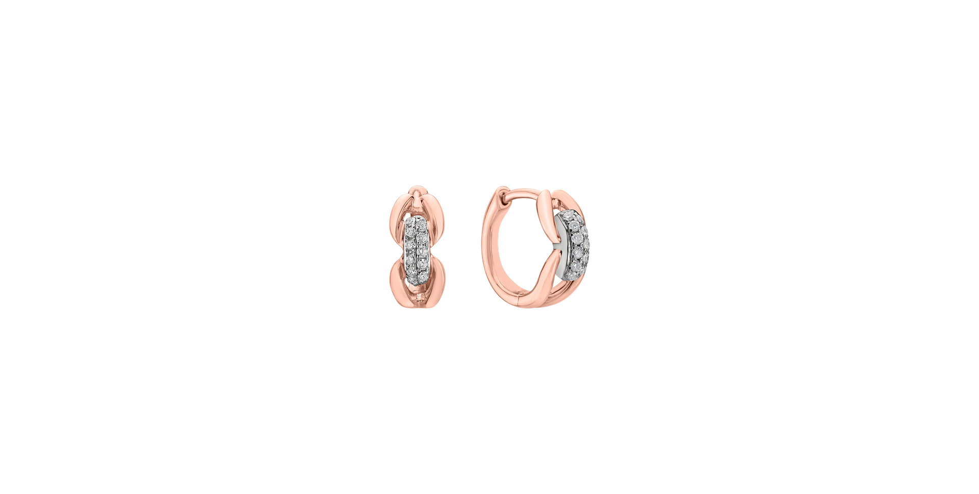 Diamond earrings Golden Lock