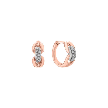 Diamond earrings Golden Lock