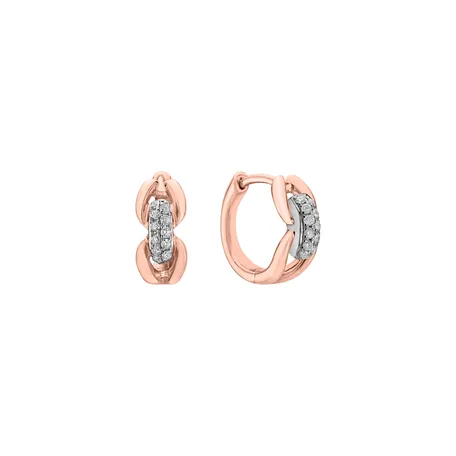 Diamond earrings Golden Lock