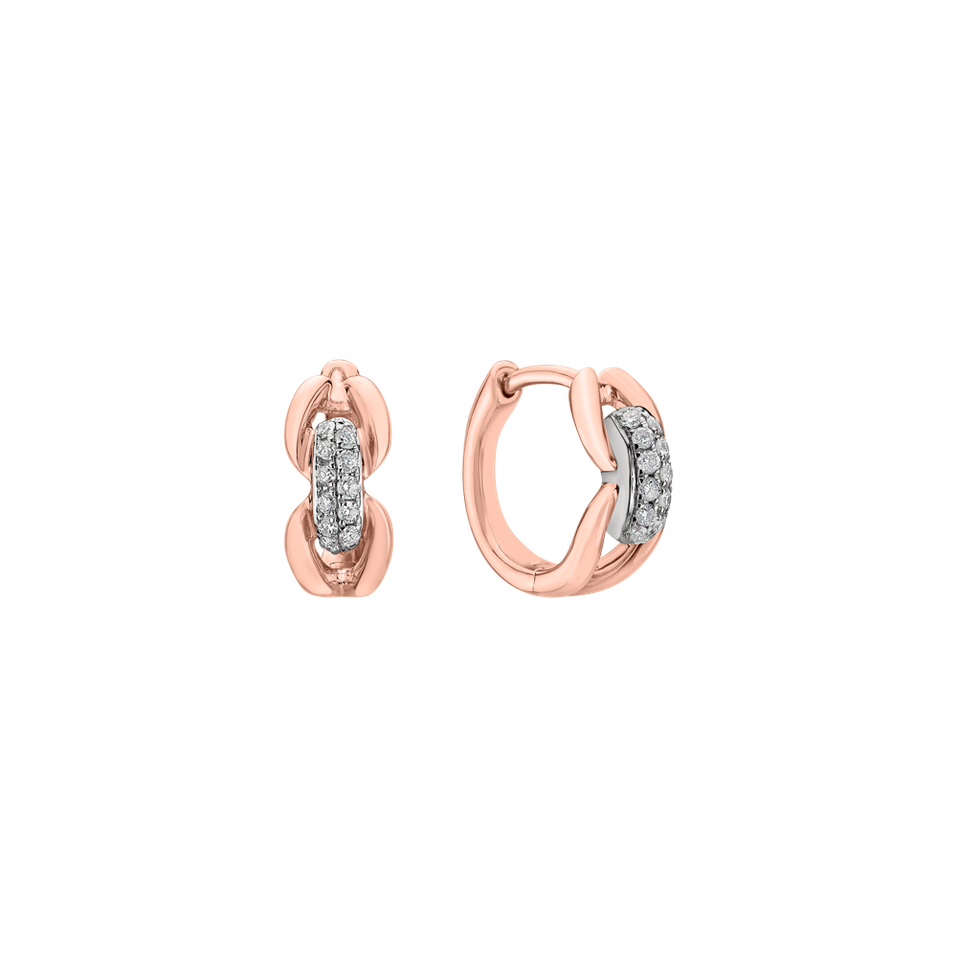 Diamond earrings Golden Lock