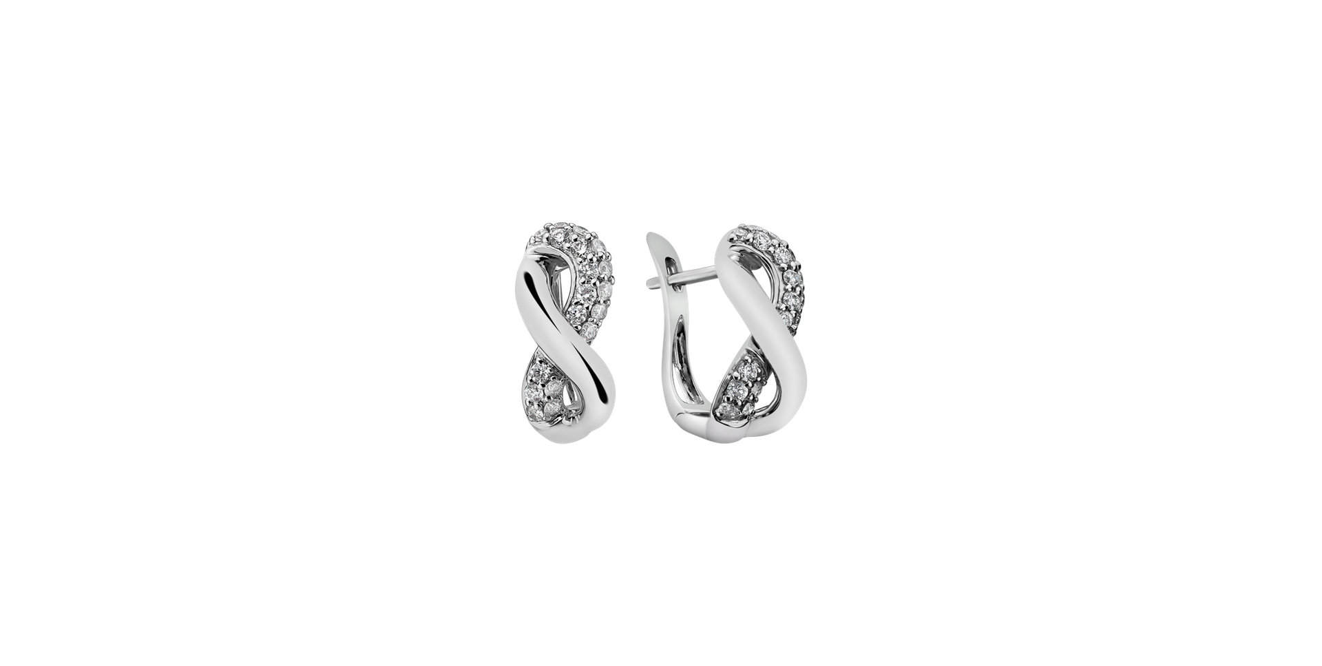 Diamond earrings Moon Infinity
