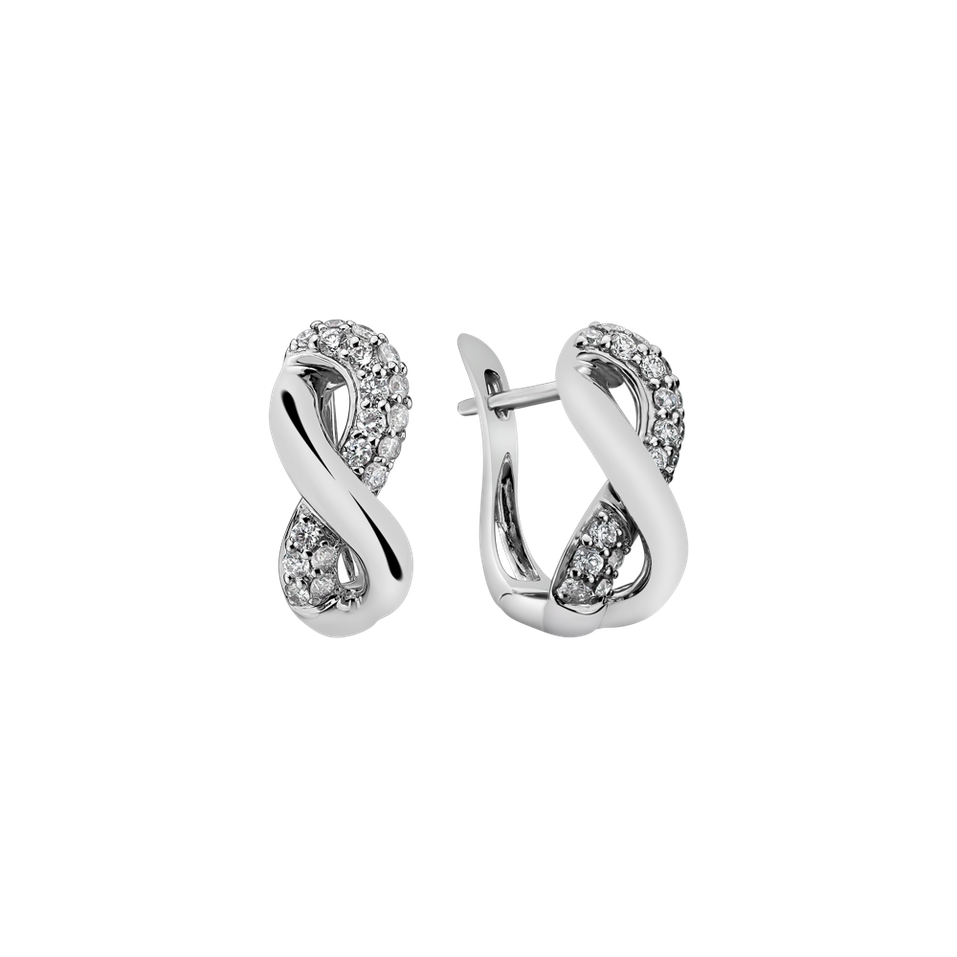 Diamond earrings Moon Infinity