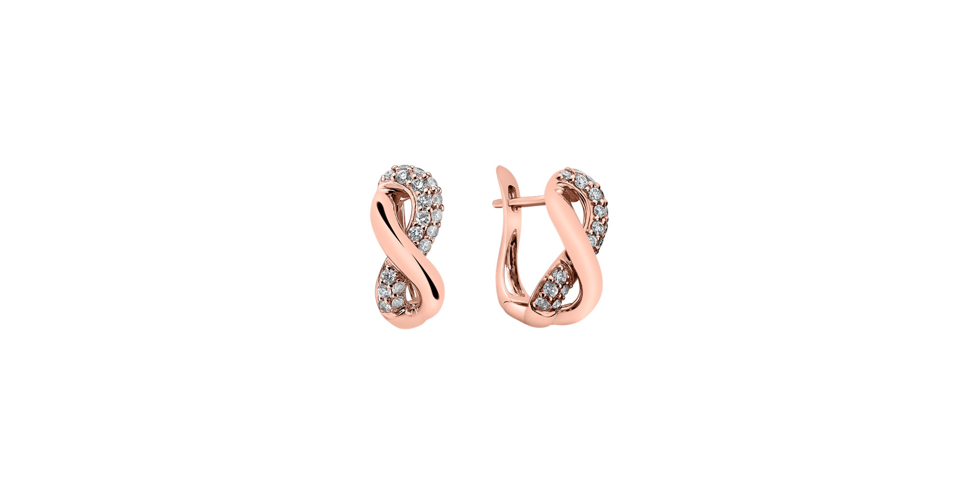 Diamond earrings Moon Infinity