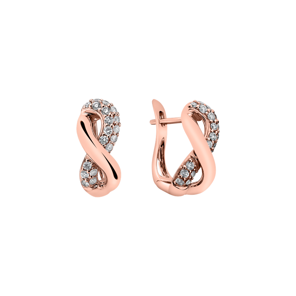 Diamond earrings Moon Infinity