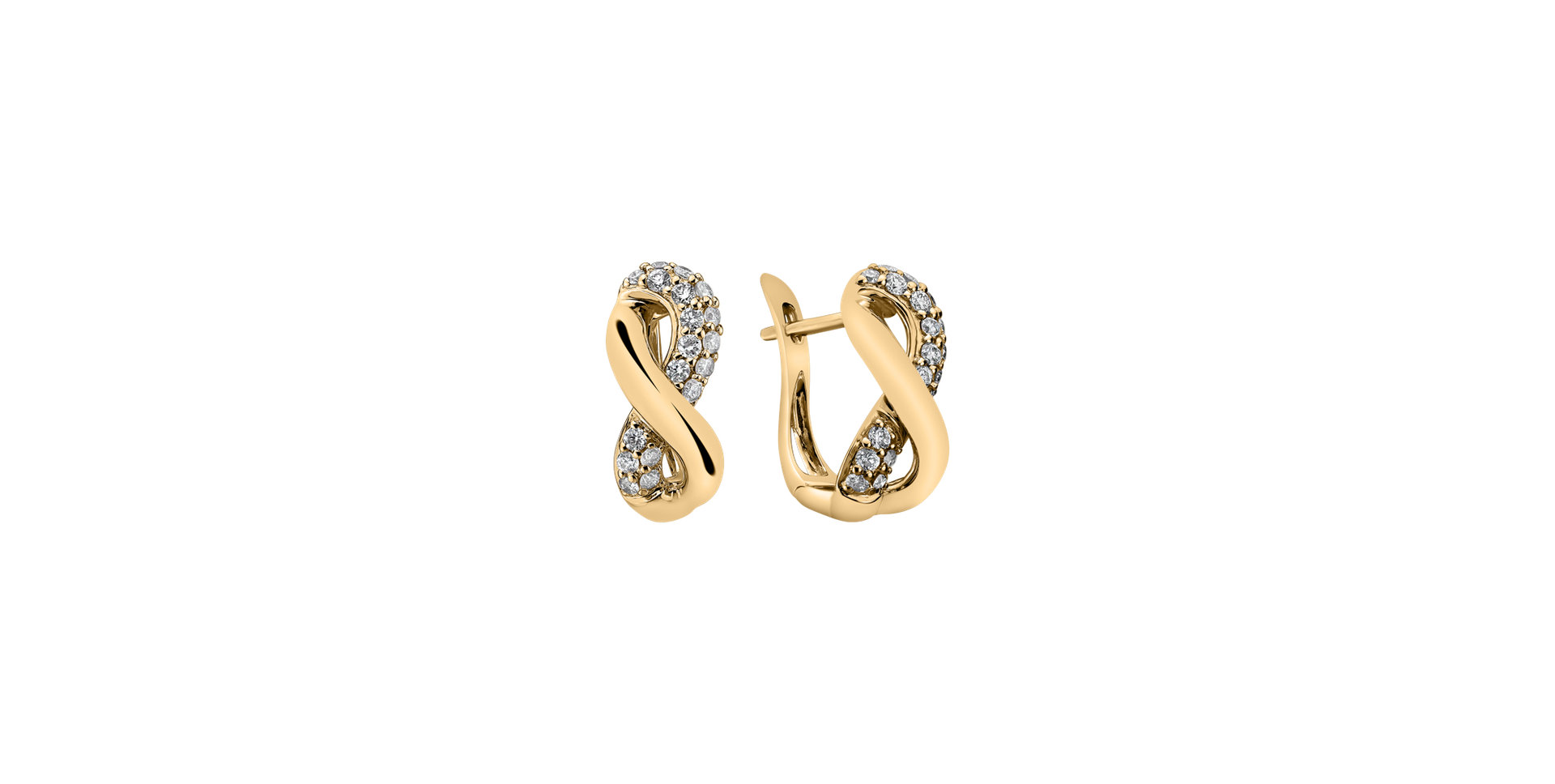 Diamond earrings Moon Infinity