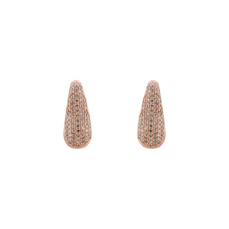 Earrings with brown diamonds Charming Gem