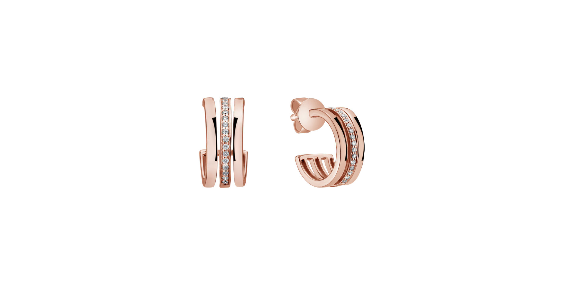 Diamond earrings Parallel Glow