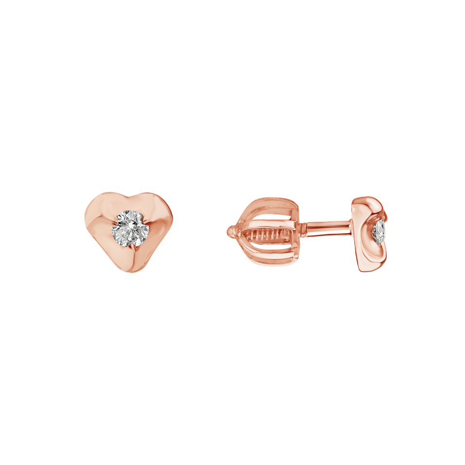 Diamond earrings Full Hearts