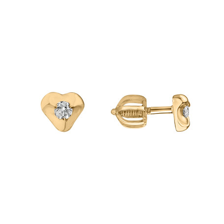 Diamond earrings Full Hearts