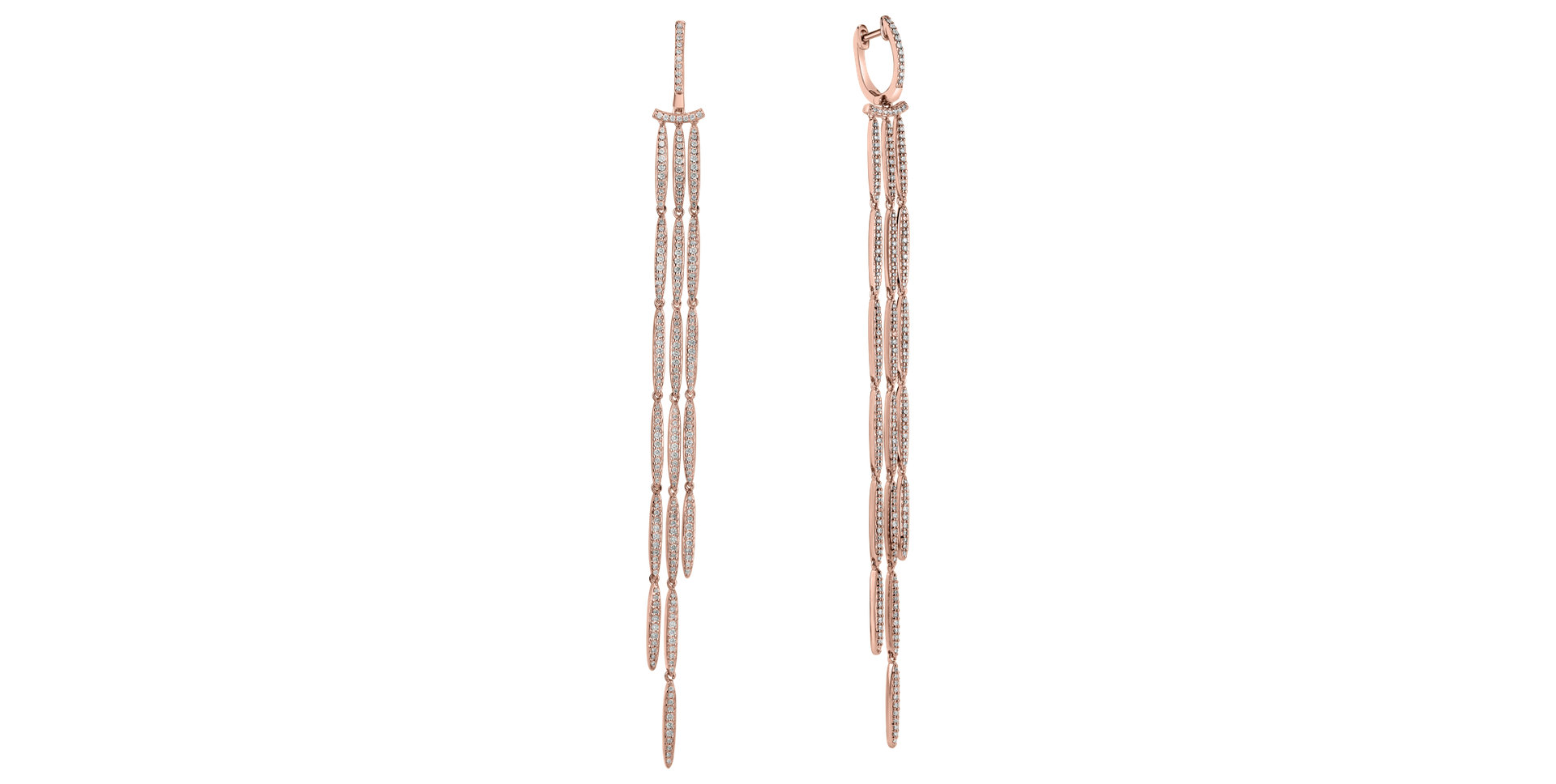 Diamond earrings Splendid Waterfall