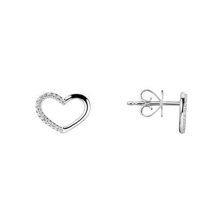 Diamond earrings Sparkling Heart
