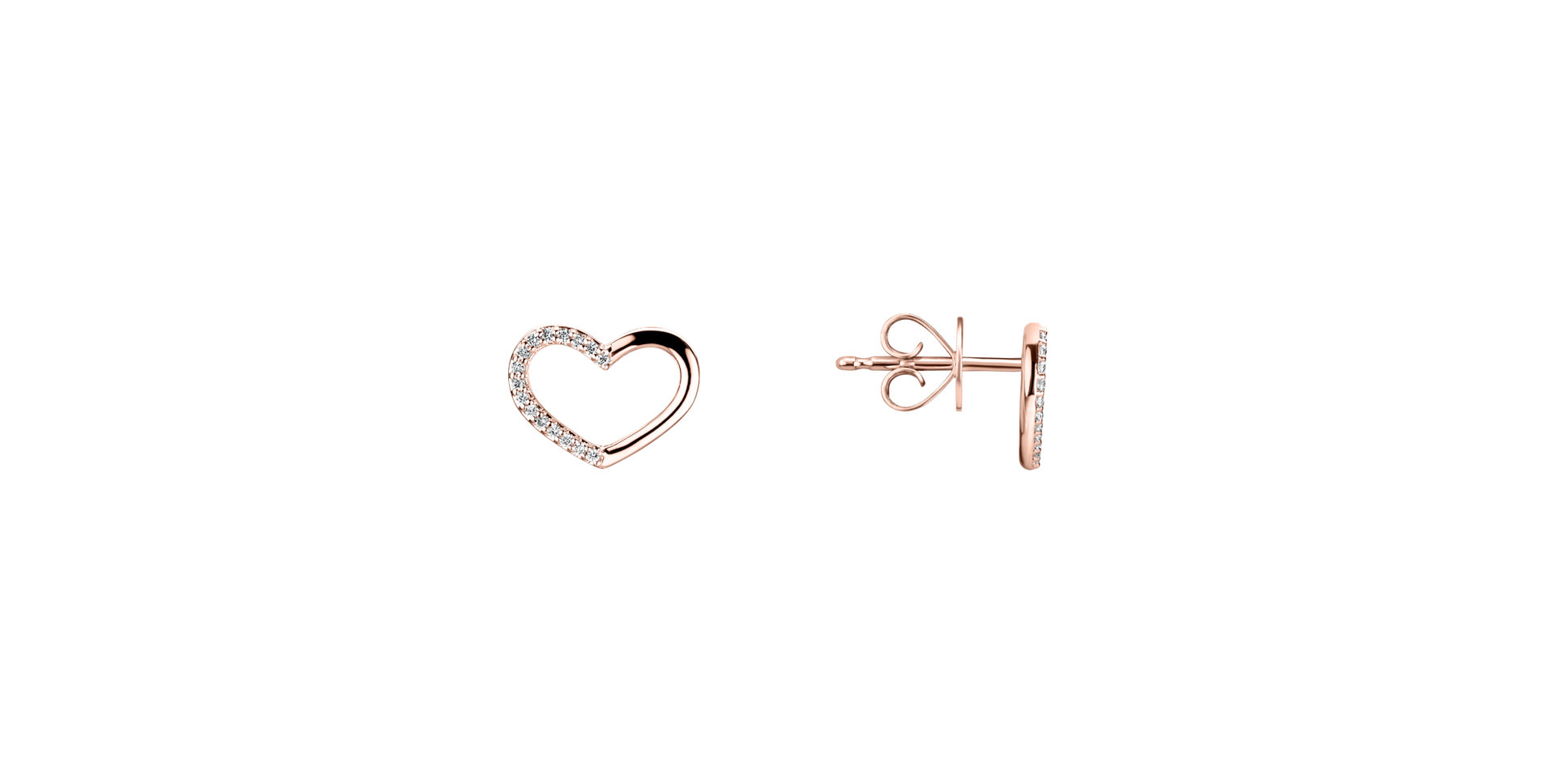 Diamond earrings Sparkling Heart