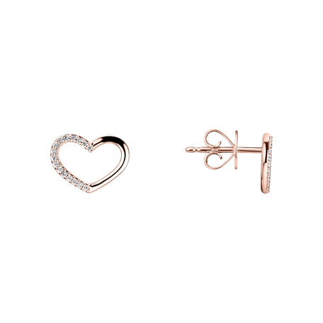 Diamond earrings Sparkling Heart