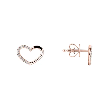 Diamond earrings Sparkling Heart