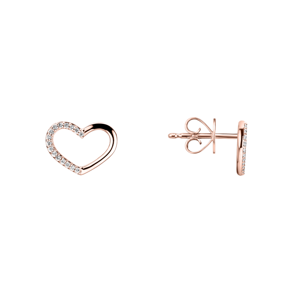 Diamond earrings Sparkling Heart