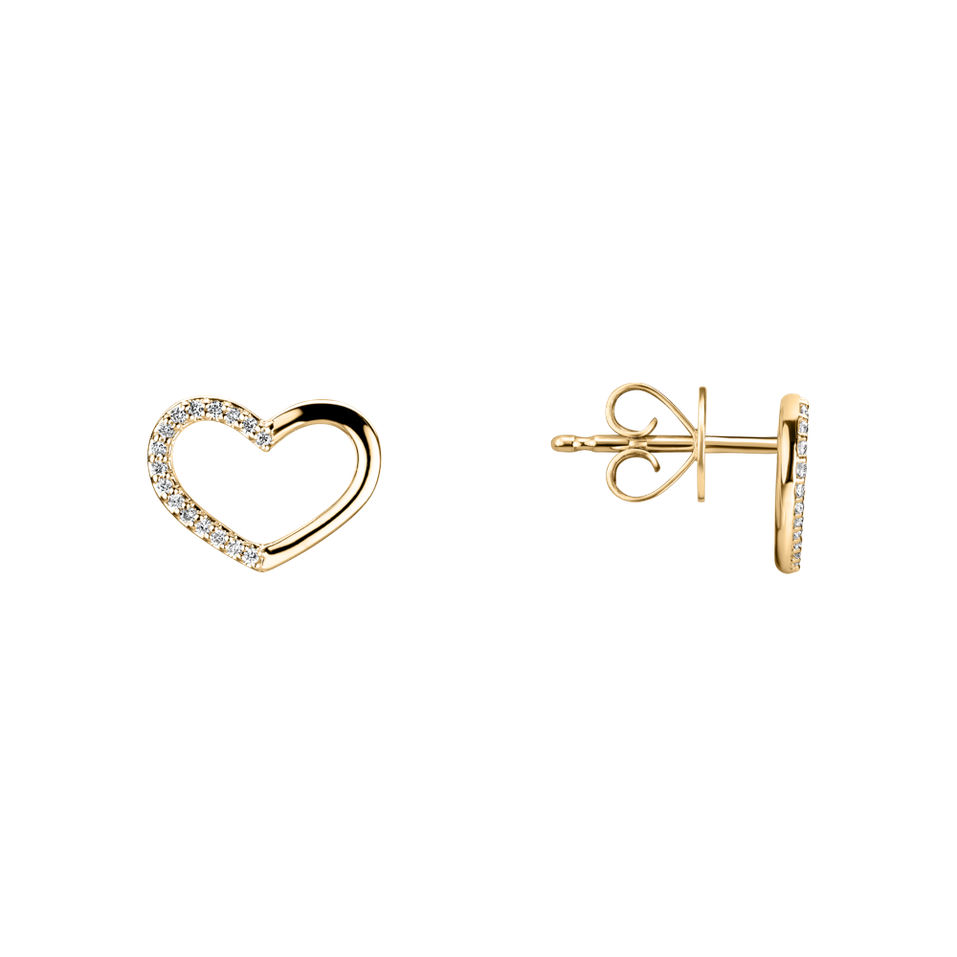 Diamond earrings Sparkling Heart