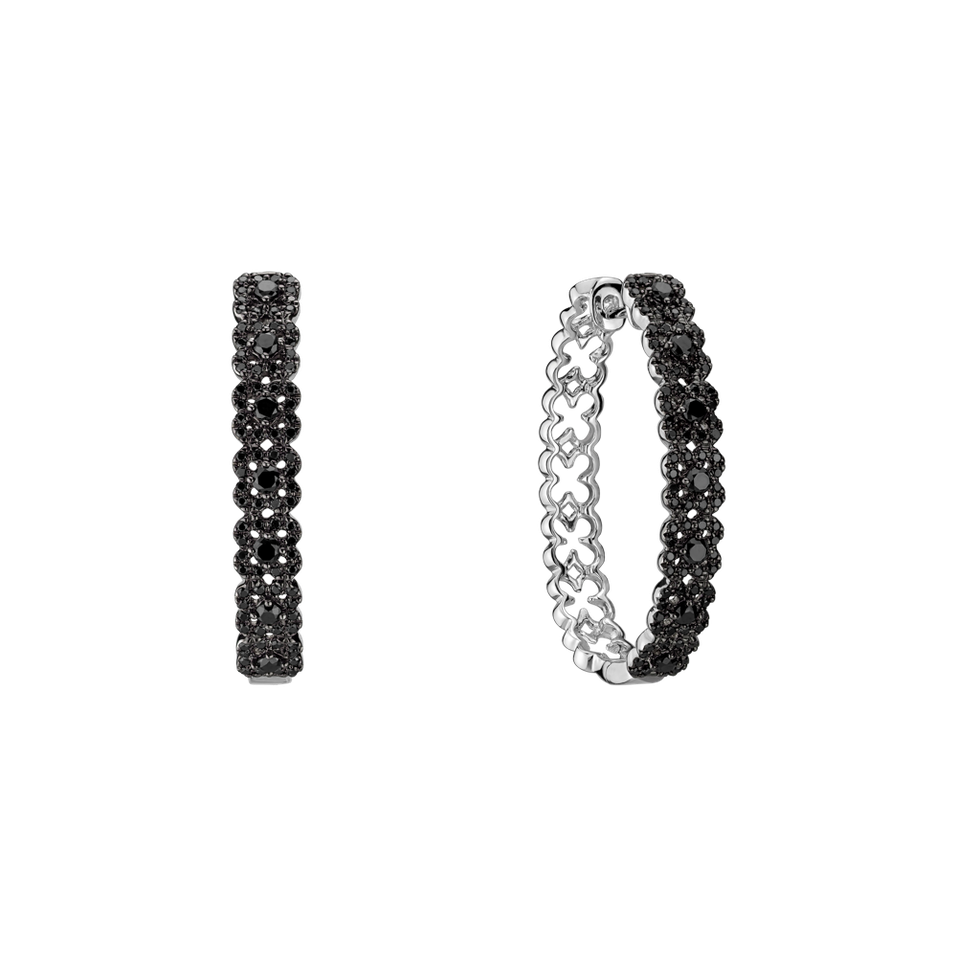 Earrings with black diamonds Charming Passion