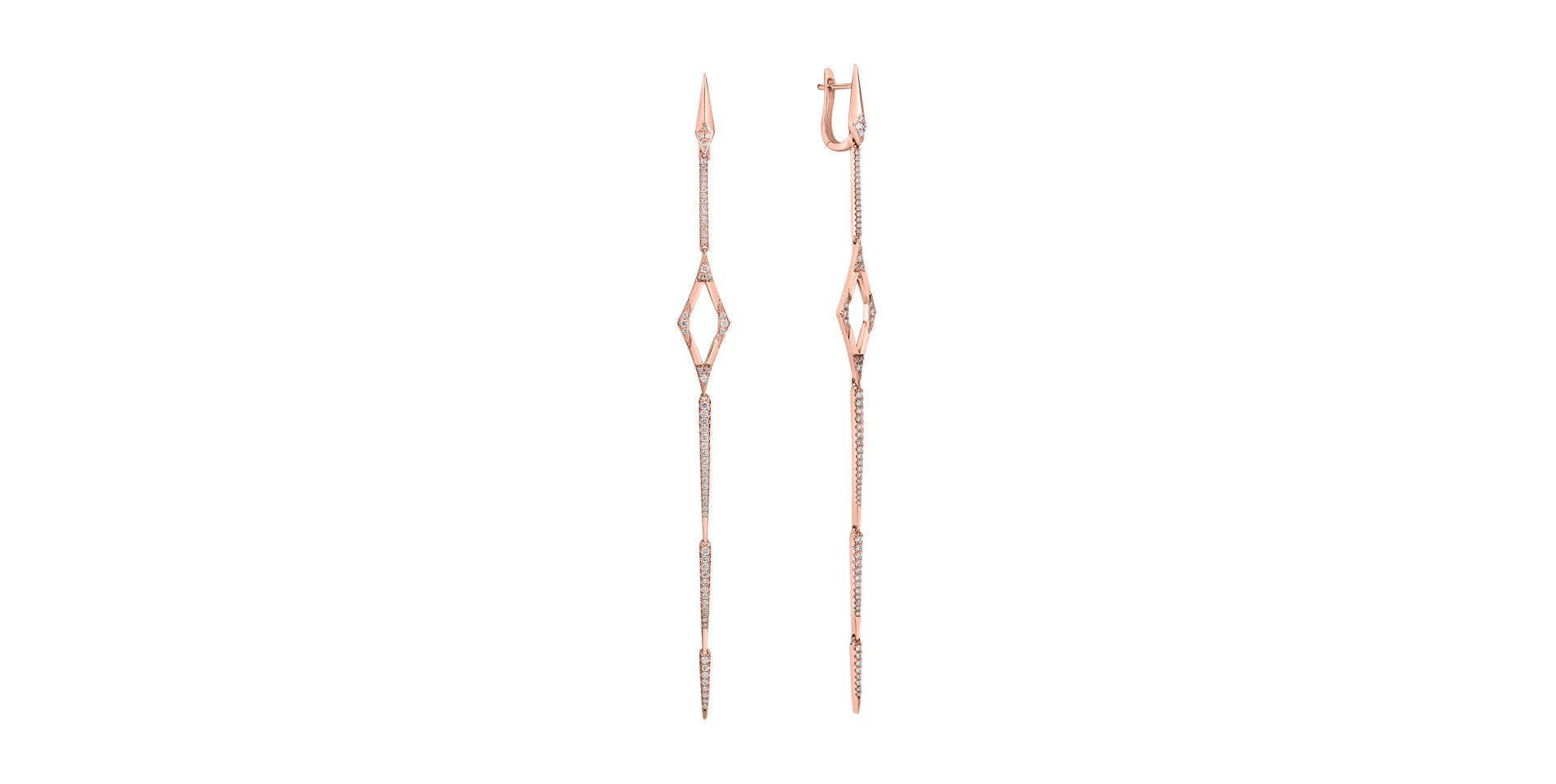 Diamond earrings Charming Spear