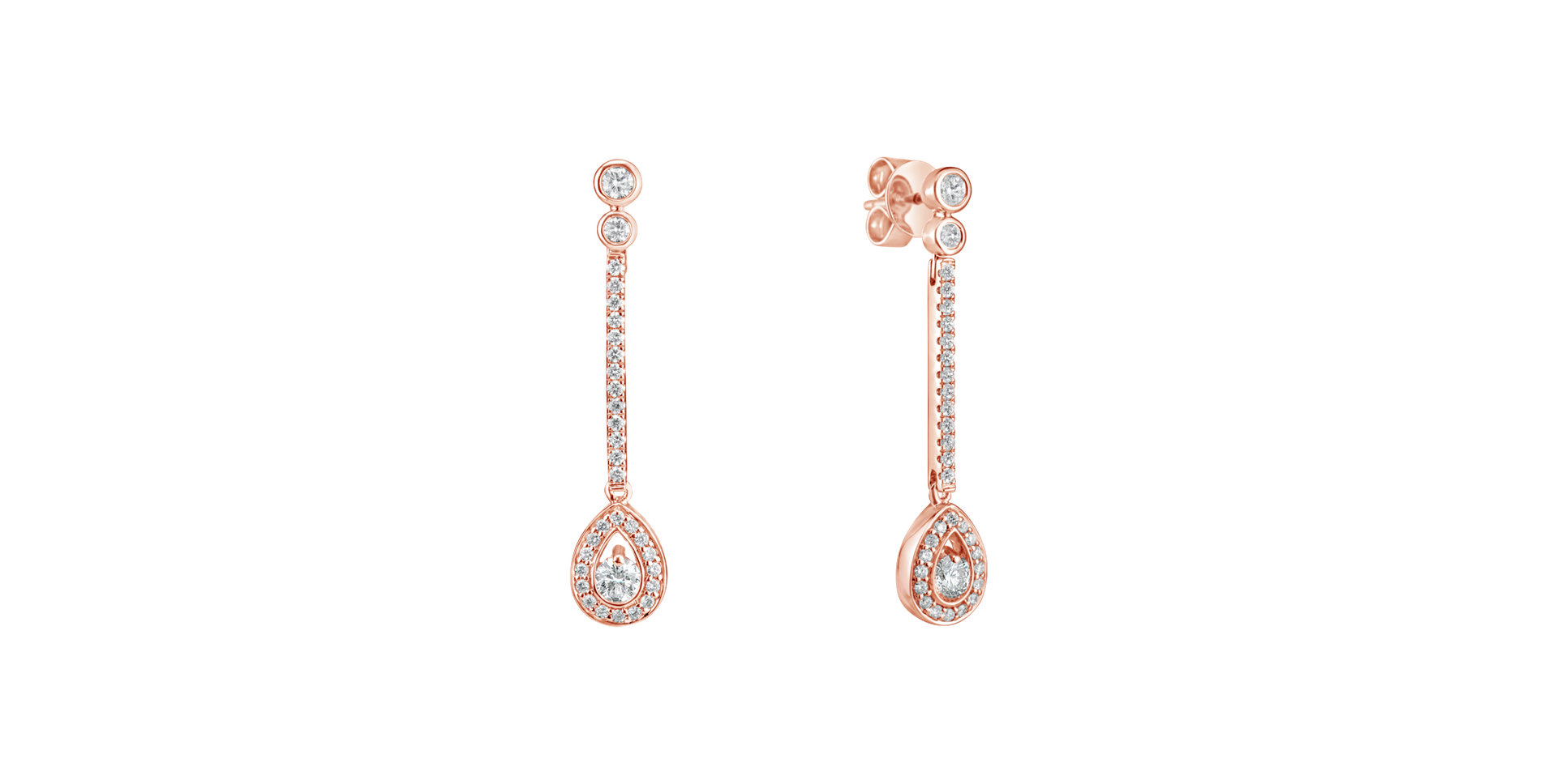 Diamond earrings Glamour Drop
