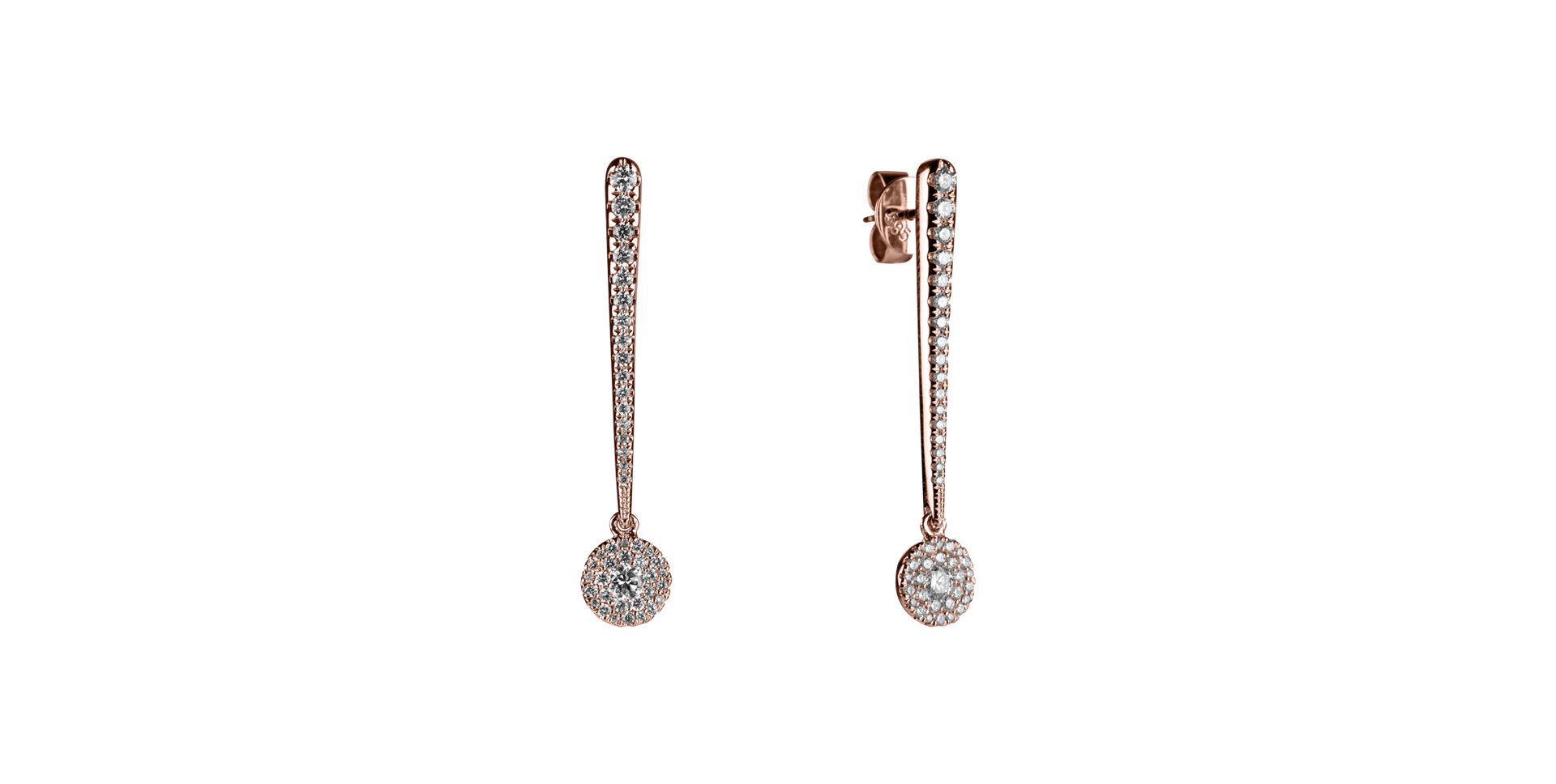 Diamond earrings Sparkling Exclamation