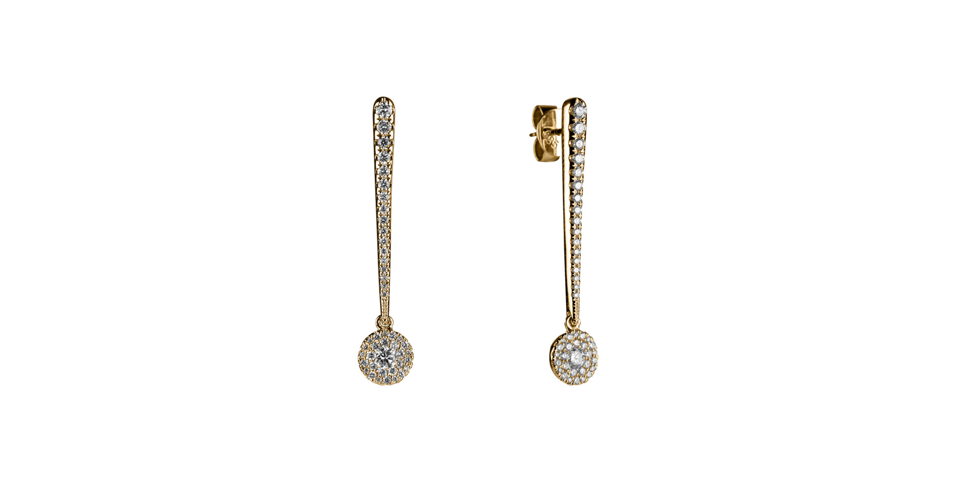 Diamond earrings Sparkling Exclamation
