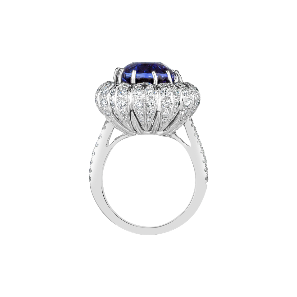 Diamond ring with Tanzanite Thuzad