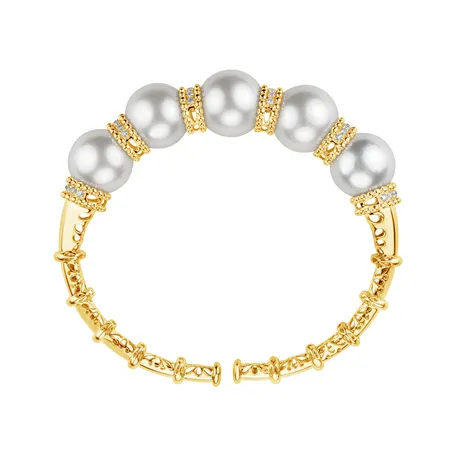 Diamond bracelet with Pearl Royalty  Pearl